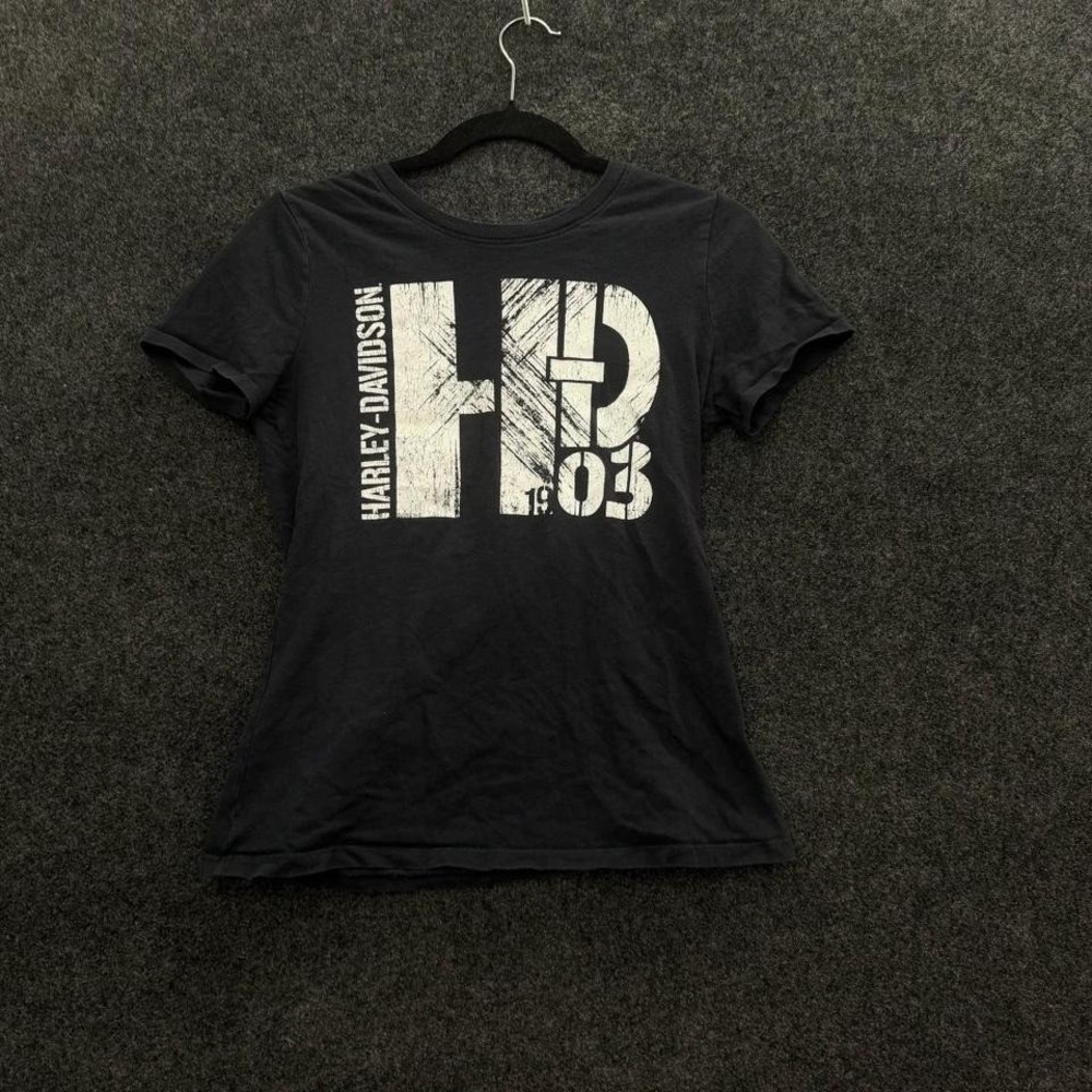 Harley Davidson Women's Small Black 1903 Tee Black Widow Florida Baby tee